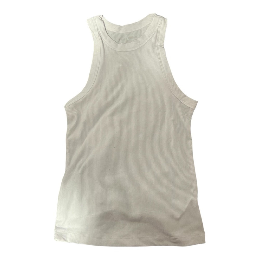 Rebel Sugar Classic White Ribbed Top
